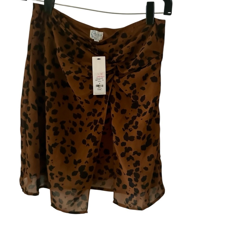 Blue Rain Francesca's Women's Leopard Print Brown Skirt Size M